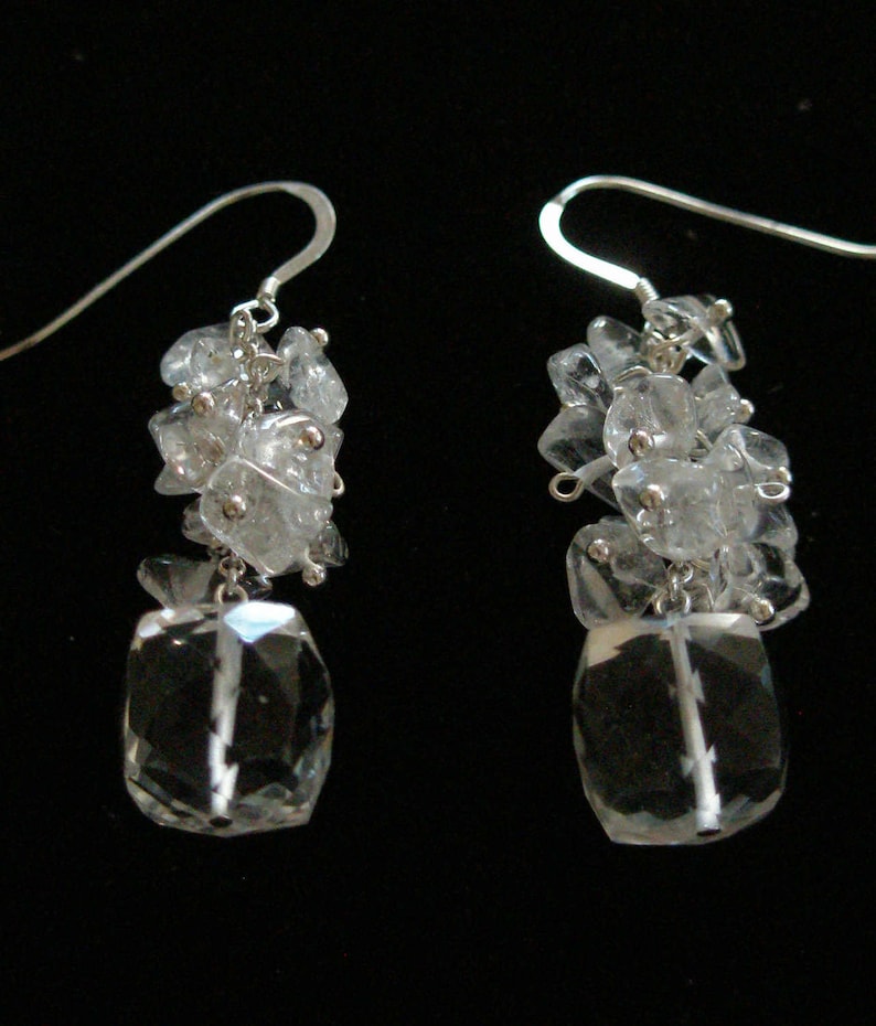 Quartz, Sterling Silver Hyacinth in a Pot Necklace /& Earrings Set