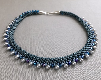 Ocean Waves Kumihimo Necklace