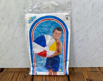 Ballon De Plage Gonflable Vintage 20 Pouces Seaside Kids - Neuf Sous Cellophane | Pour Enfants