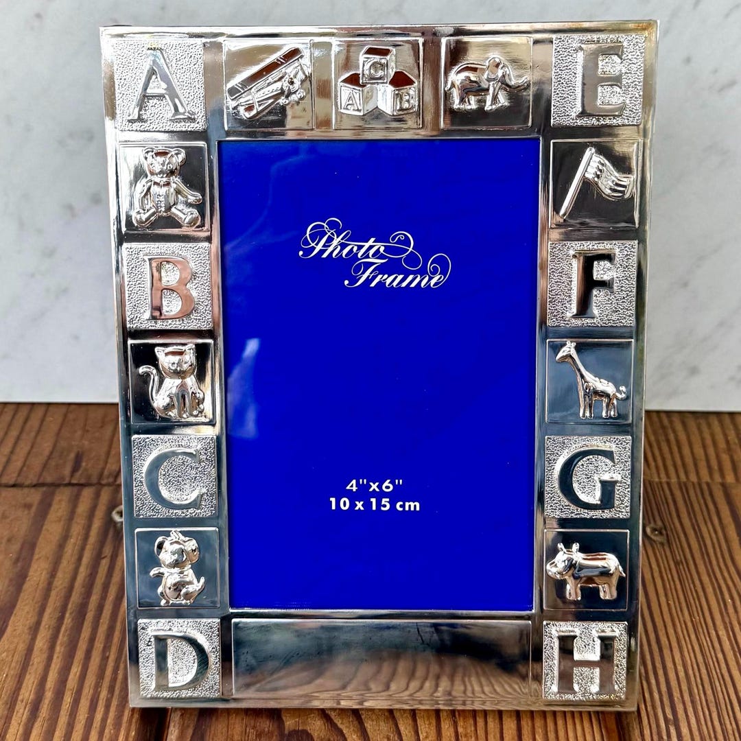 FAO Schwarz Baby Alphabet Photo Frame – Silver 4x6 Keepsake Gift - Etsy