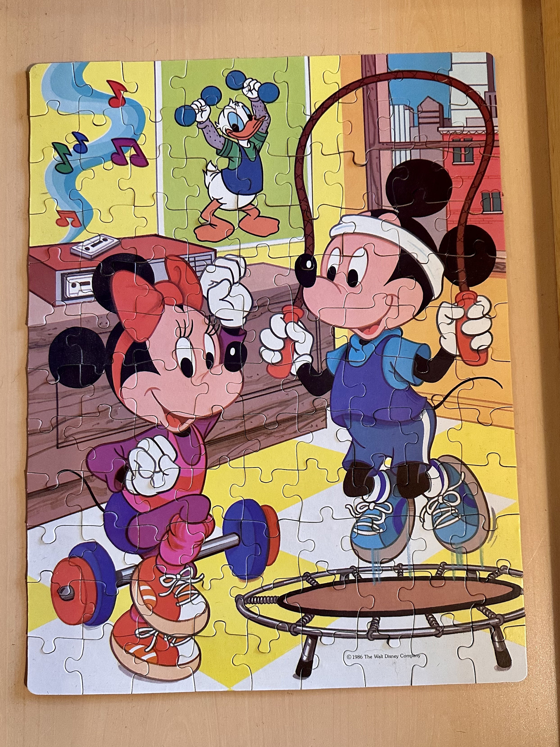 Vintage 1986 Mickey and Minnie Mouse Workout Puzzle - 100 Piece - Etsy