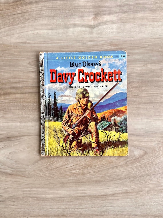 Vintage 1955 Davy Crockett Little Golden Book First Edition Disney