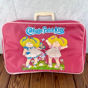 Vintage 1983 Cabbage Patch Kids Pink Suitcase Luggage Original Appalachian Artworks