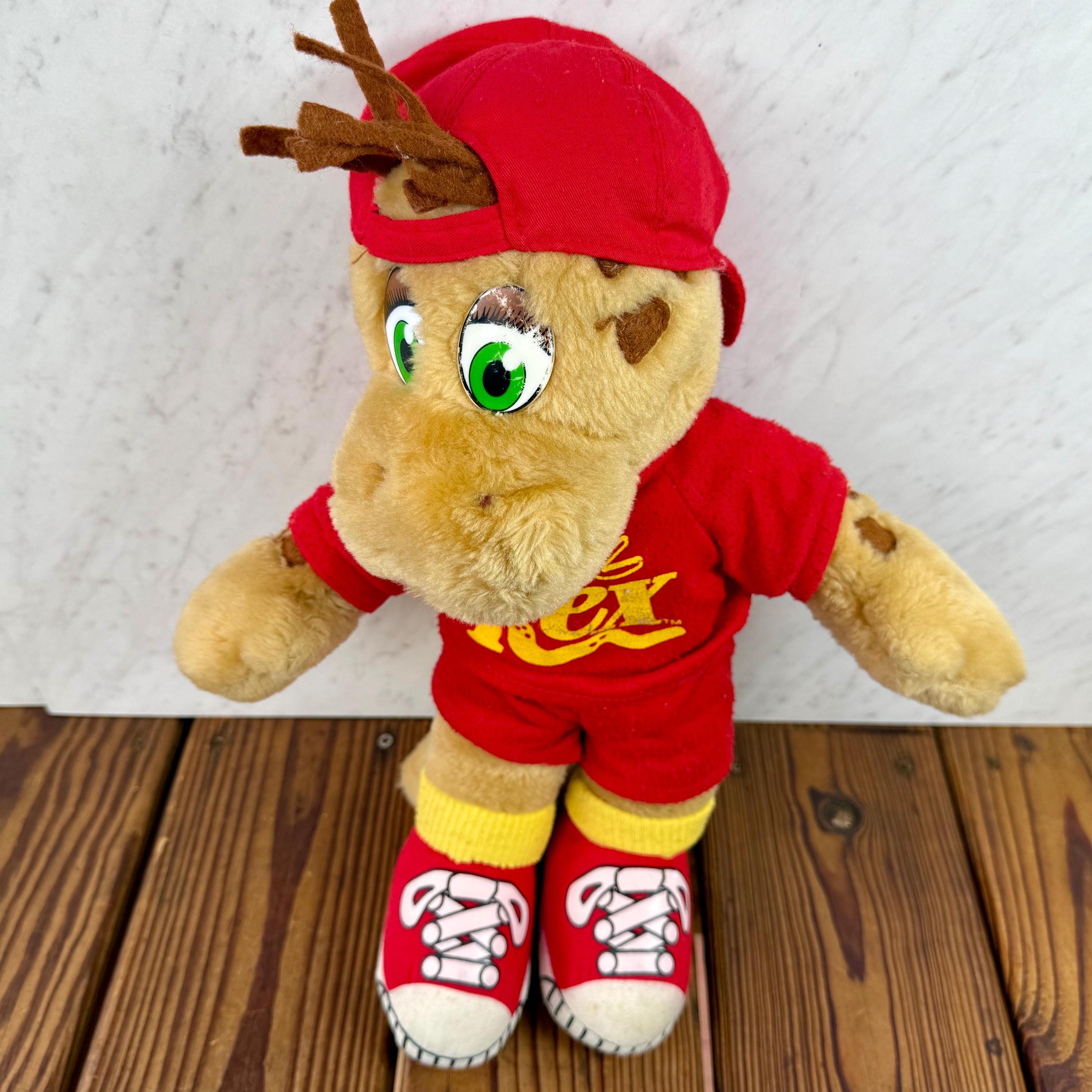 Vintage 1995 Rad Rex Dinosaur Plush Toy Retro 90s Skateboard Stuffed ...
