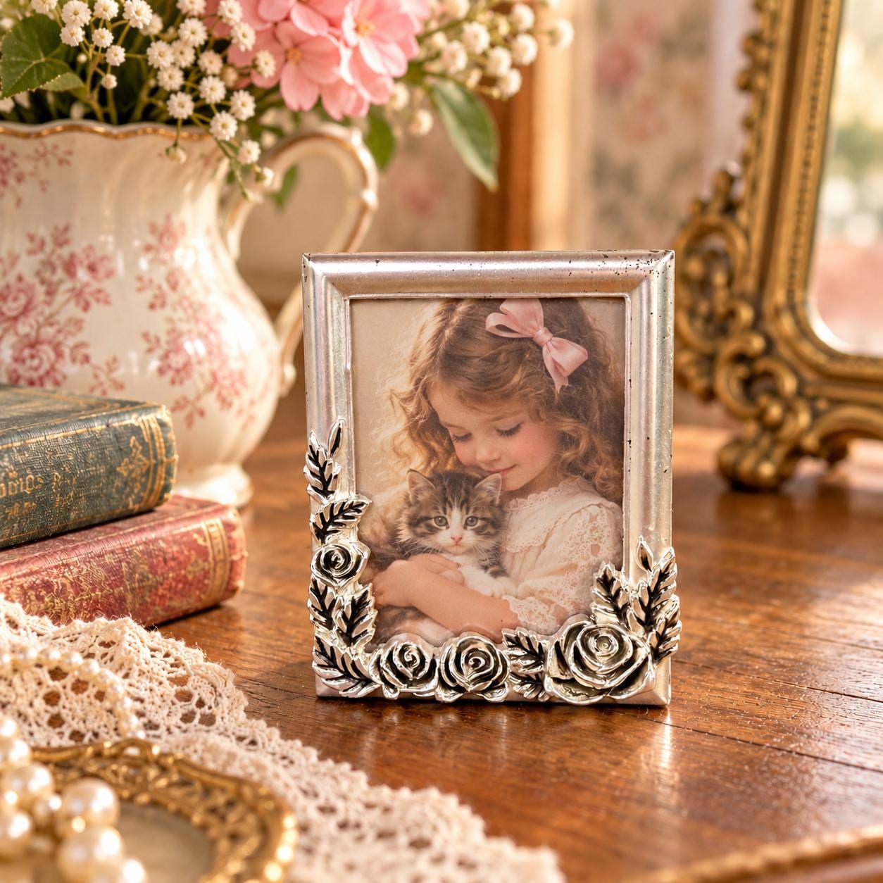 Mini Vintage Silver Frame - Etsy