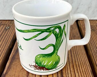 Staffordshire Bermuda Onion Mug 1982 England Vegetable Ceramic Cup