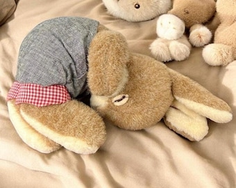 Vintage Bunny Plush Rabbit Stuffed Animal Easter Cottagecore Nursery Decor