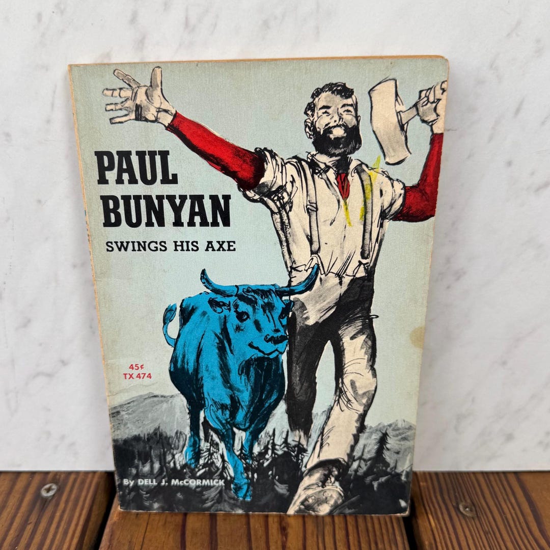 Vintage Paul Bunyan Swings His Axe Book 1966 Scholastic Dell Mccormick ...