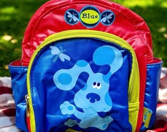 Vintage Blue’s Clues Mini Backpack 2000s Nickelodeon Toddler Bag Blue Dog