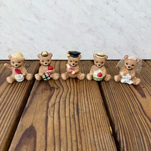 Vintage Homco Porcelain Teddy Bear Figurines: Collectible #1413 Series