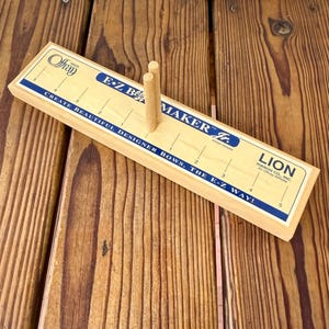 Vintage Offray E-Z Bow Maker Jr outil ruban en bois Lion Co Craft