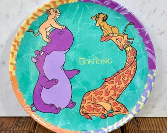 Vintage 1994 Disney Lion King Plate, Simba Nala Zak Designs Melamine Kids Plate