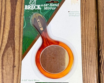 Vintage Breck Handspiegel 90s Amber Reisespiegel Versiegelt NOS 16,5”