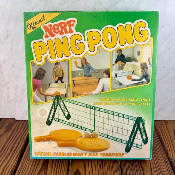 Vintage 1982 Nerf Ping Pong Parker Brothers Table Tennis Set With