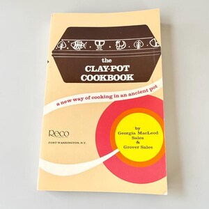 Livre de cuisine vintage avec casseroles en argile 1974 Georgia MacLeod Sales Recettes de cuisine en terre cuite
