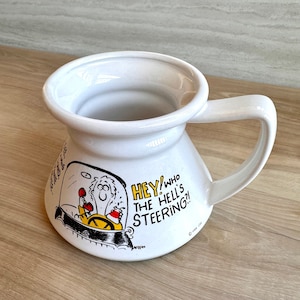 Vintage 1980s Hallmark Coffee Mug: Funny Cartoon Driver