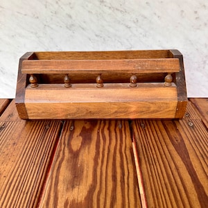 Vintage HOMCO Home Interiors Holzwand Pflanzgefäß Taschenregal - Kapitänsschiene