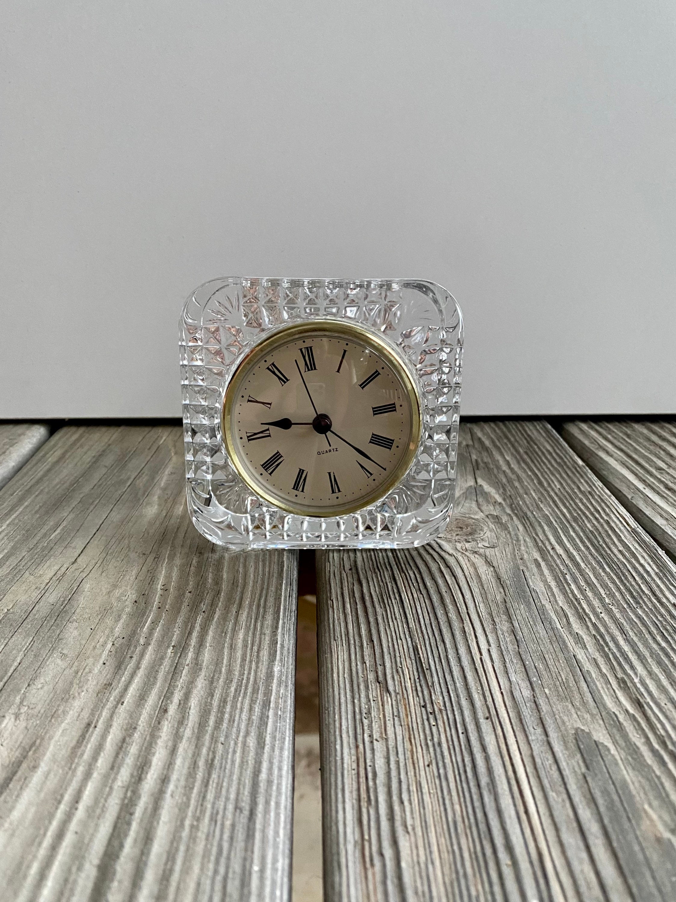 Vintage French Cristal D'arques Quartz Clock Heavy 24 Etsy Australia