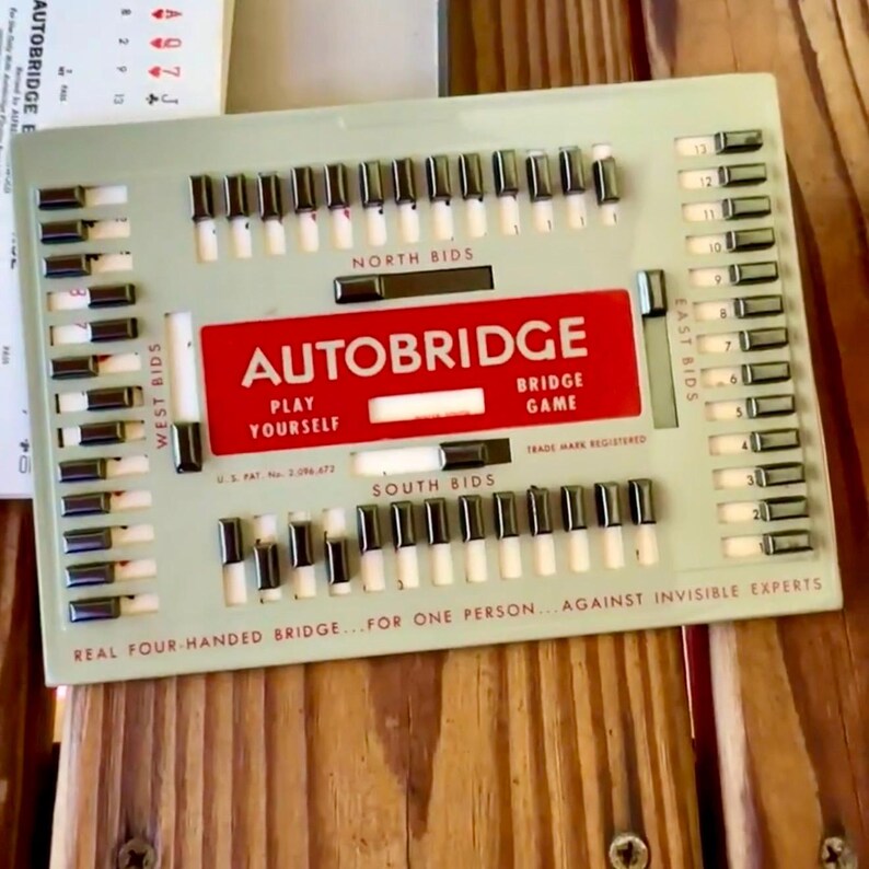 Auto Bridge Vintage Auto Bridge Game 1950s Charles H. Goren Play Yourself Set ...
