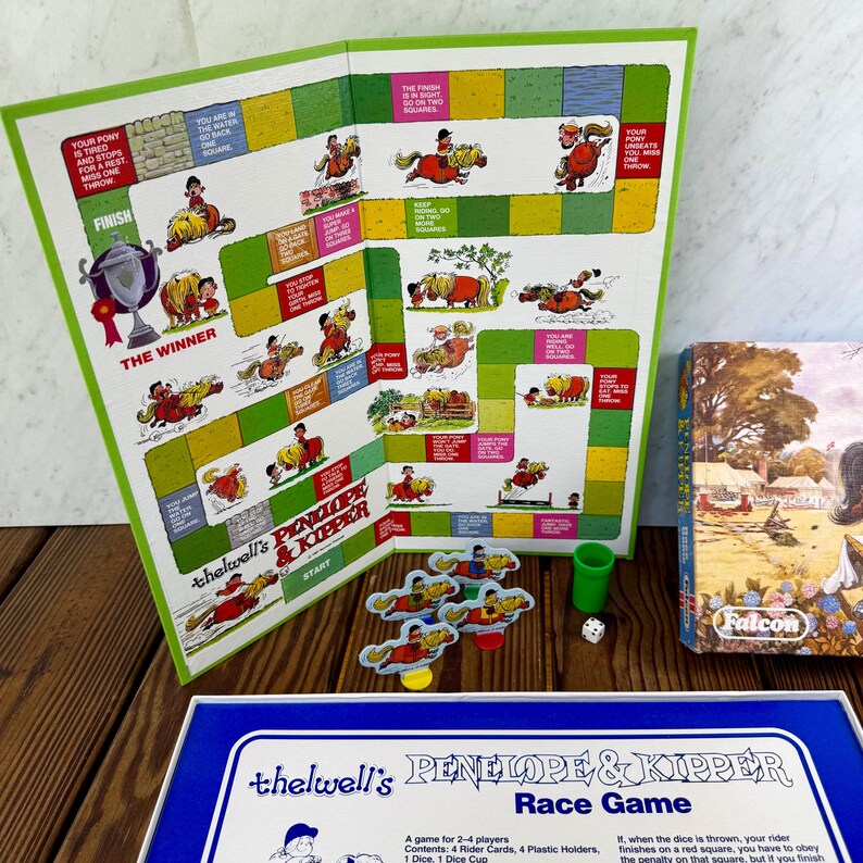 Panelopy From Raced Vintage 1987 Penelope & Kipper Race Game Thelwell Falcon Complete Set ...
