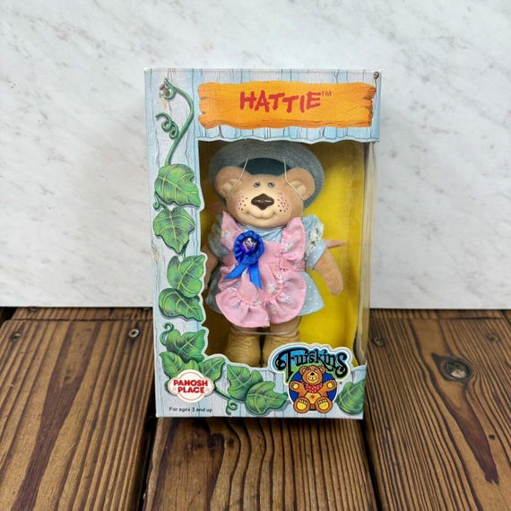 Vintage 1986 Furkins “hattie” Bear Doll – New in Box, Panosh Place