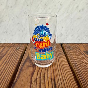 Vintage Diet Pepsi Glass "You got The Right One Baby" Uh Huh! Ray Charles Promotional Tumbler