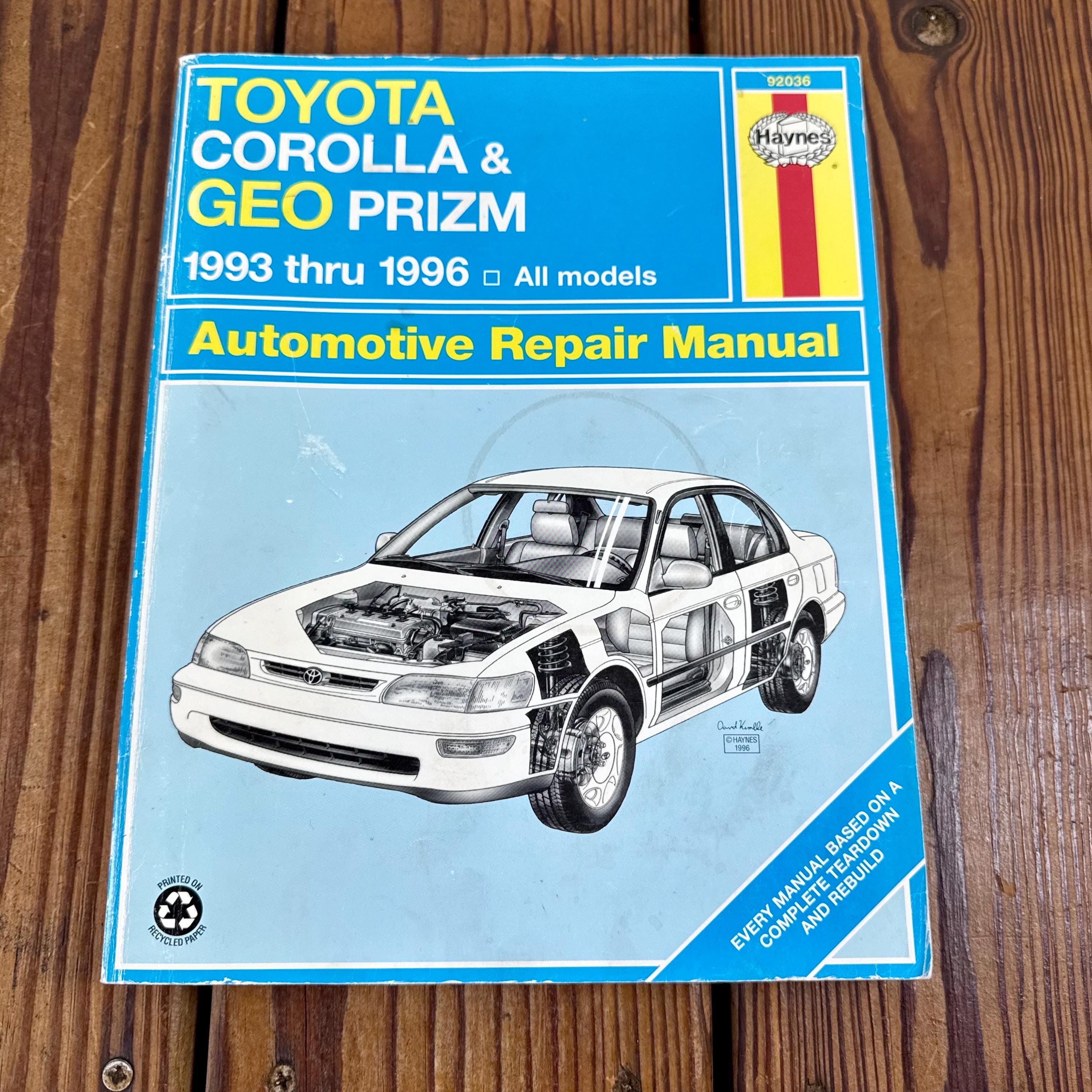 Toyota Corolla Service Manual - Etsy