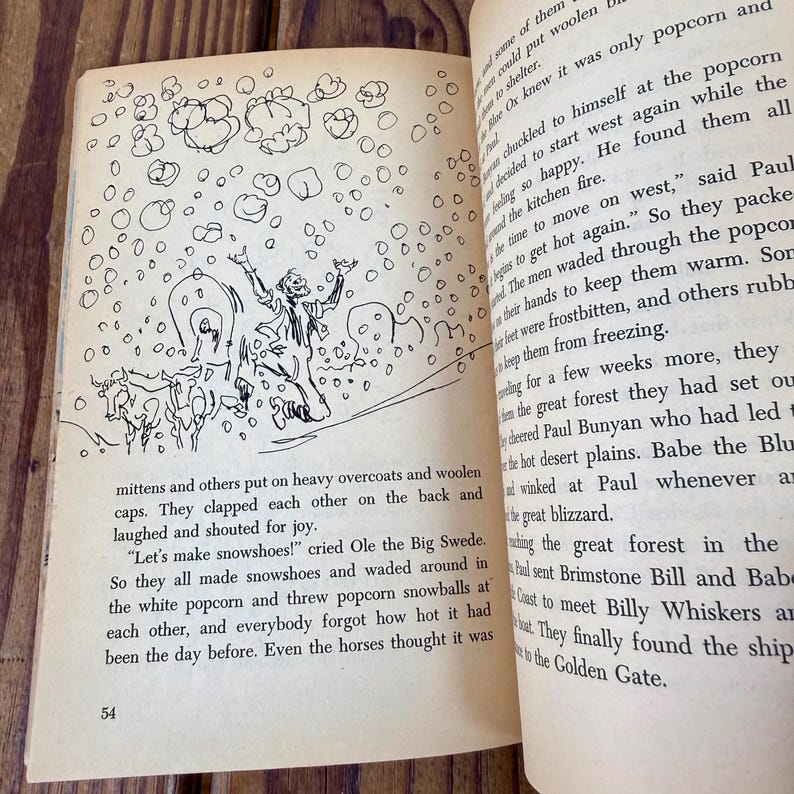 Vintage Paul Bunyan Swings His Axe Book 1966 Scholastic Dell Mccormick ...