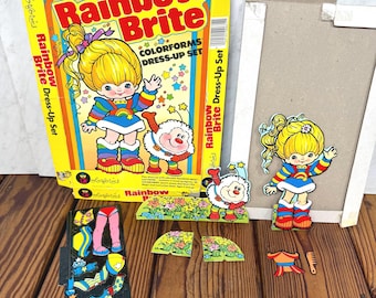 Rainbow Brite Colorforms Dress Up Set 1983 Vintage Partial Set with Twink Figure