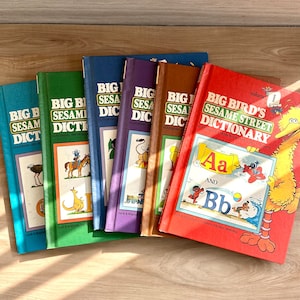 Vintage Big Bird&#39;s Sesame Street Dictionary Set: 1980s ABC Learning