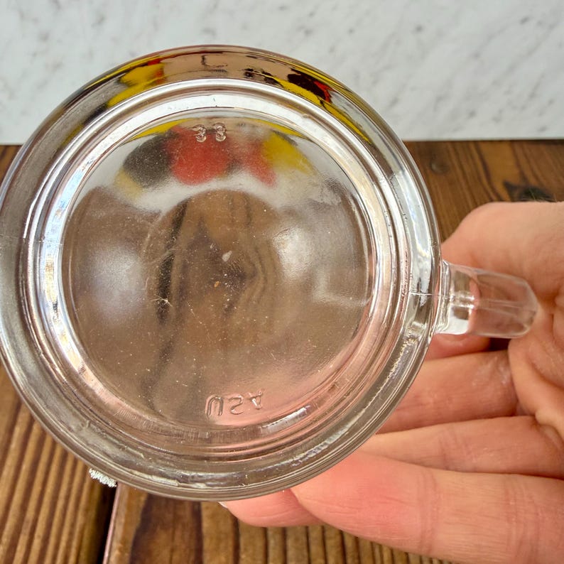 Vintage Minnie Mouse Glass Mug Made in USA Disney Character Cup image 6