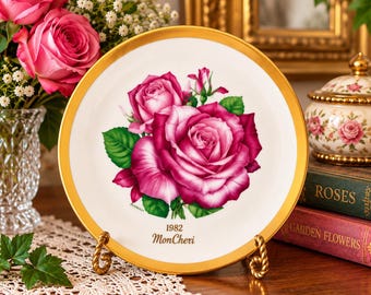1982 Mon Cheri Rose Collector Plate No 1 of 9800 Luther Bookout