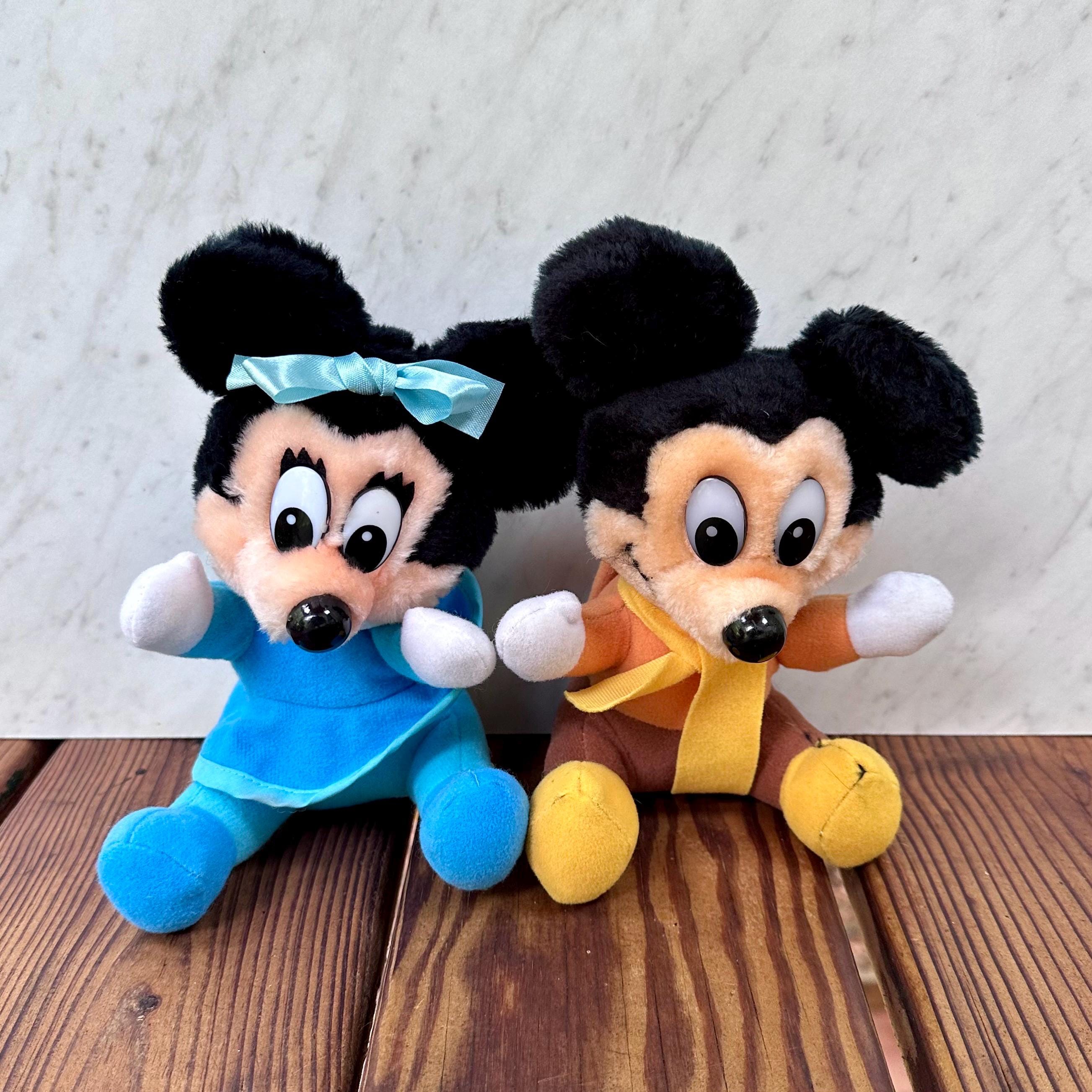 Vintage 1984 Mickey Minnie Mouse Christmas Carol Plush Set