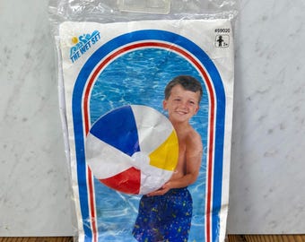 Vintage Intex Beach Ball 20” New Sealed Y2K Pool Toy Retro Summer Decor