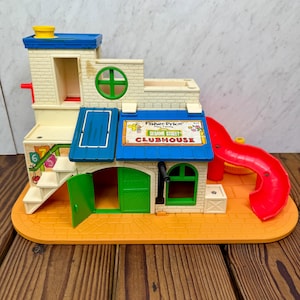 Vintage 1977 Fisher Price Sesame Street Clubhouse 937 – Little People Playset