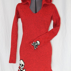 Red Skull Fleece Dress