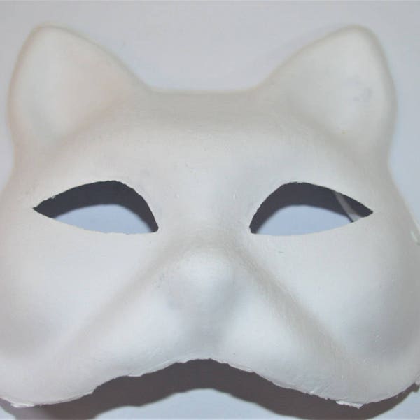 Cat White Mask plain masks fancy dress masquerade party halloween mask decorate