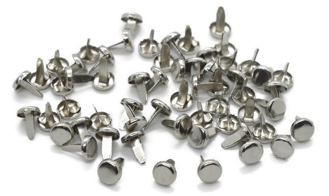 10mm Silver Paper Split Pin Paper Fastener Short Length Mini Pins (50 ...