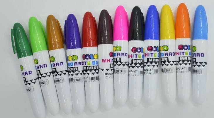 YES4QUALITY Dry Erase Markers for Whiteboard w/Eraser Caps (8 Pack),  Magnetic White Board Marker Set for Kids, Ultra-Fine Tip, Assorted Colors 