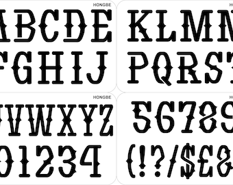 Western Alphabet Stencils - Etsy UK