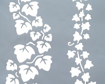 Wall Stencil Reusable Stencil Vines Flower Leaves Plants No 8