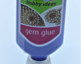 Fabric Gem Glue  Adhesive Fixative Rhinestones Crystals Sequins Glitter Art Metal Glass