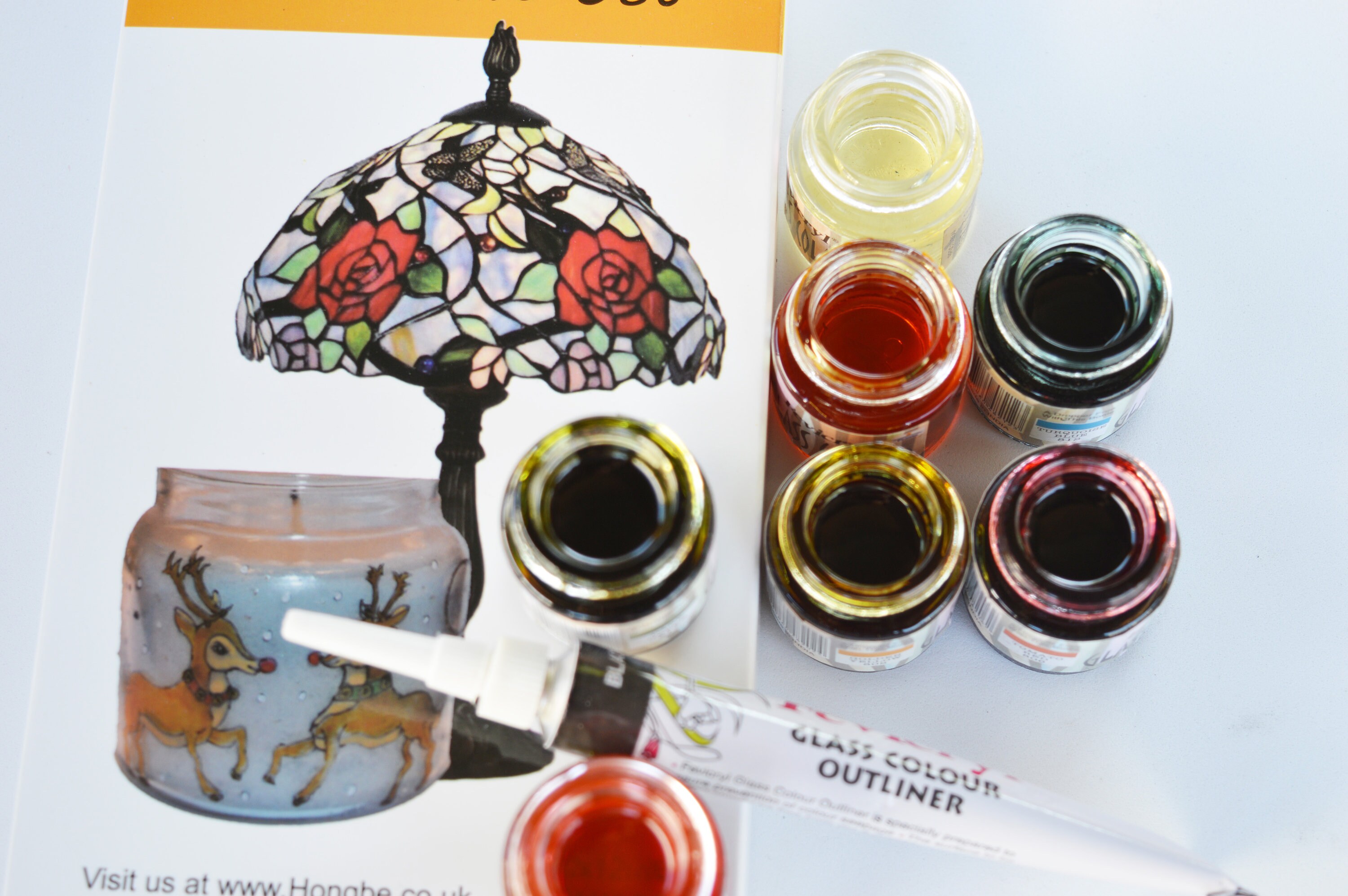 SOLVENT BASED Glass Paints Transparent Stained With Black Out Etsy UK