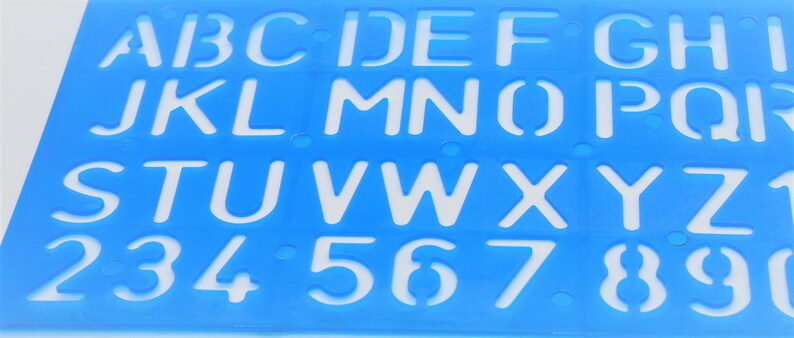3 Set ABC Alphabet Stencil Letter Number Symbols Assorted Lettering Sizes Set image 3