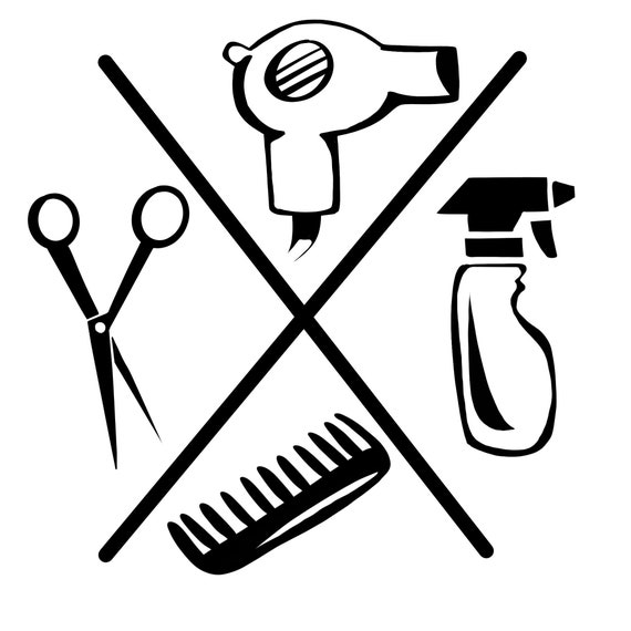 Hair Stylist Tools Decal Etsy