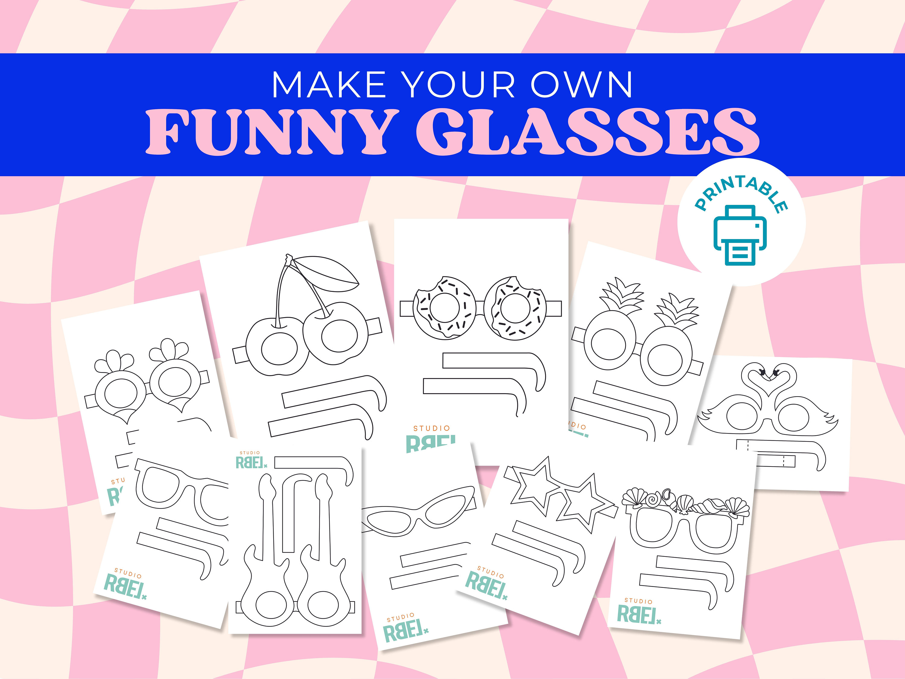 Free Printable Glasses Templates for Crafts 