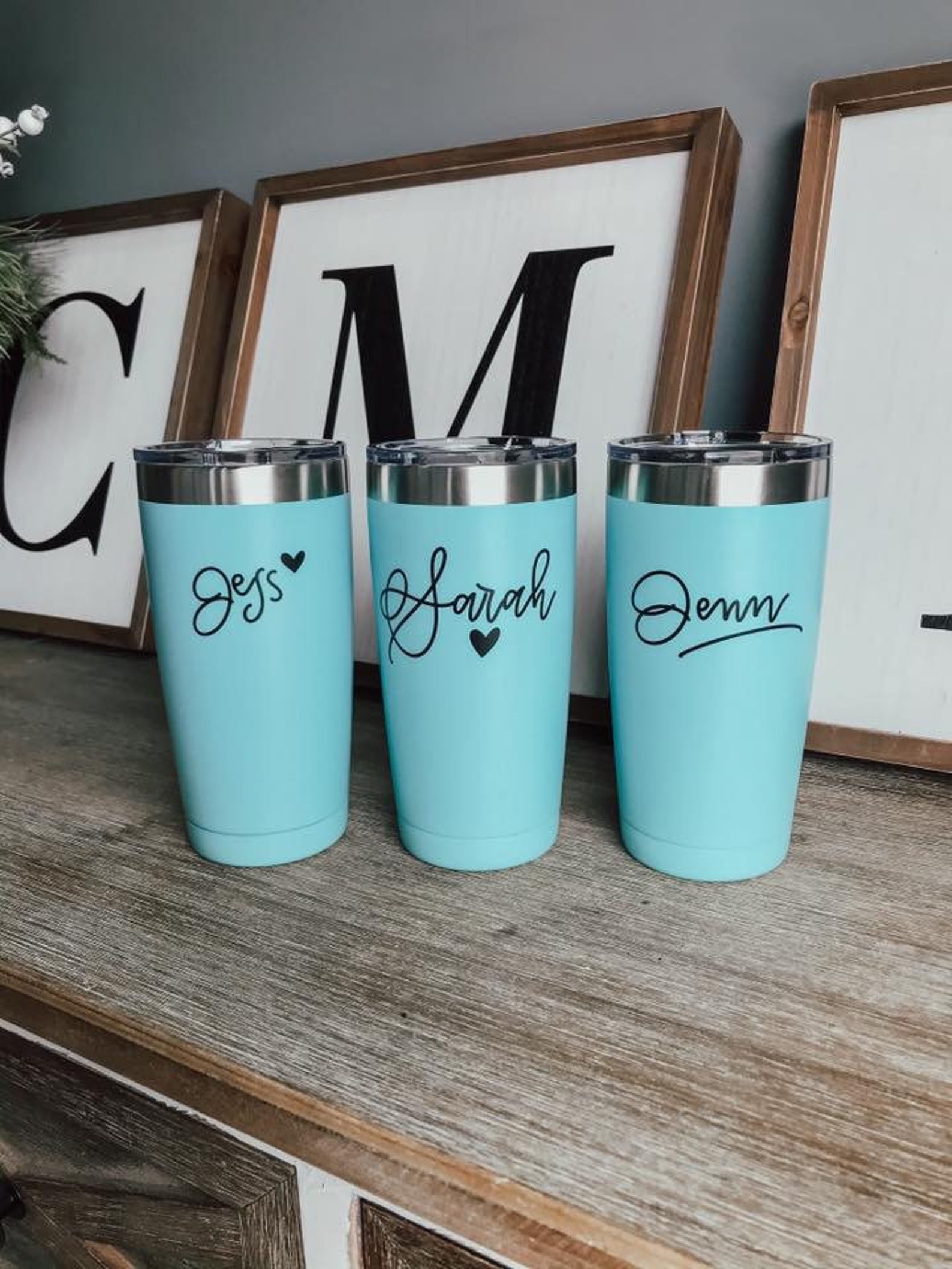 Hand Lettered Name Tumblers Custom PersonalizedCup Polar Etsy