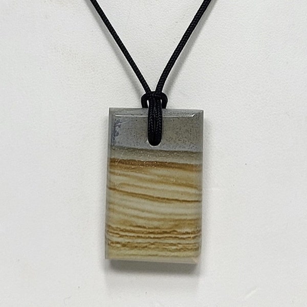 Owyhee Picture Jasper Pendant Necklace, Free Shipping (24131), Landscape Jasper Necklace, Jasper Pendant, Pendantlady