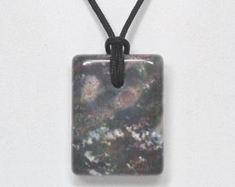 Collar con colgante de jaspe oceánico, envío gratis (25404), collar de jaspe oceánico, colgante de jaspe, Pendantlady