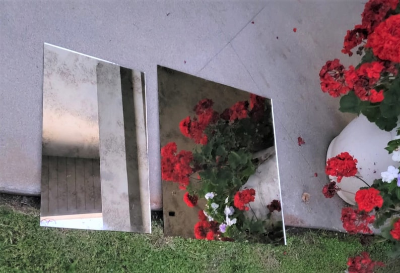 Vintage Mirror Tiles 12 X 12, Antique Mirror Tiles, Antique Mirror in Modern Interior, Antique